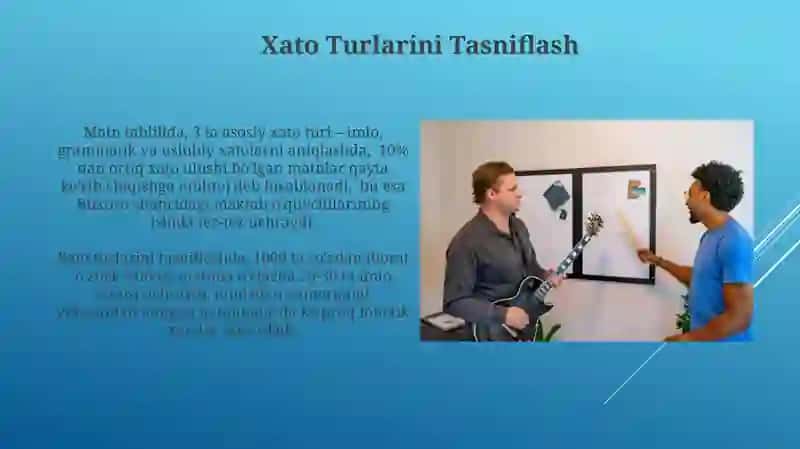 Xato Turlarini Tasniflash 3