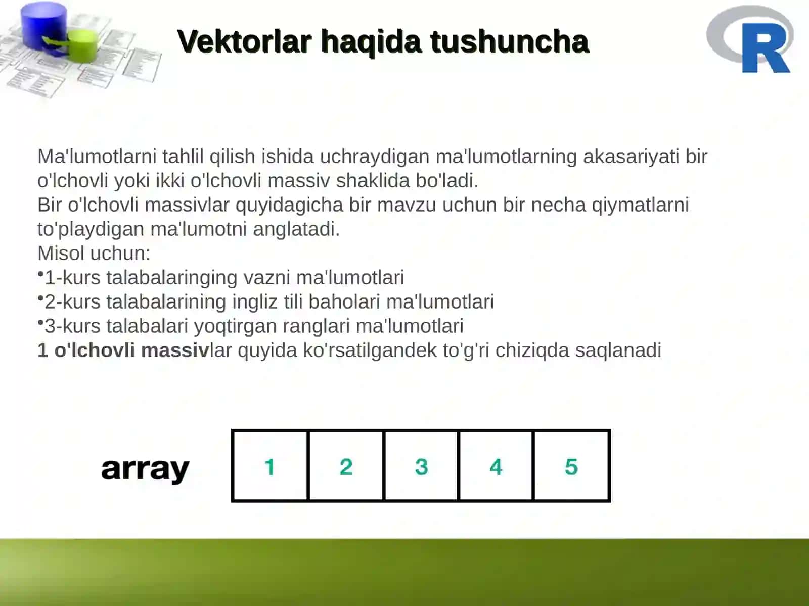 Rdasturlashtilidagiasosiyma’lumotlartuzilmalari 3