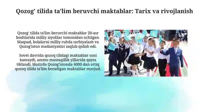 Qozoq tilida o'qitiladigan maktablar 3