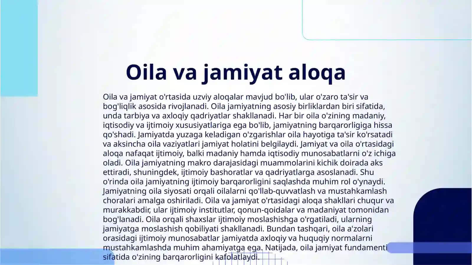 OILA JAMIYATNING BIR BO’LAGI 3