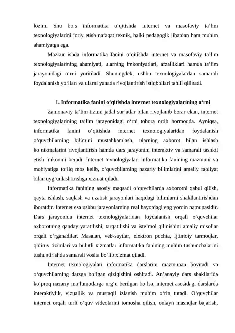 Informatika o‘qitishda internet va masofaviy ta’lim texnologiyalari 3