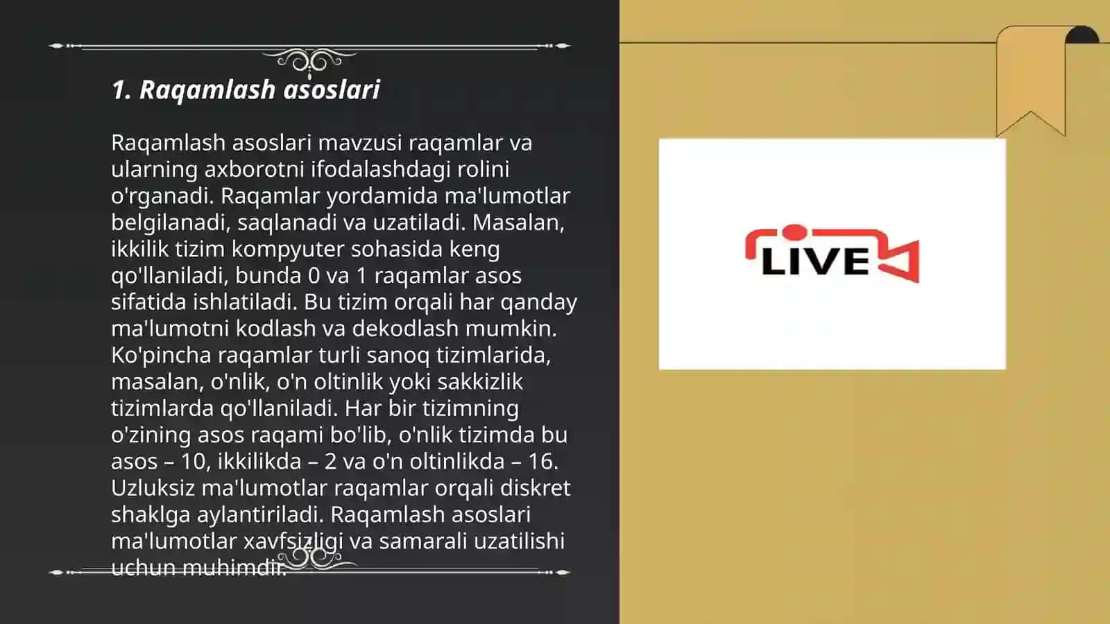 Raqamlash asoslari 3