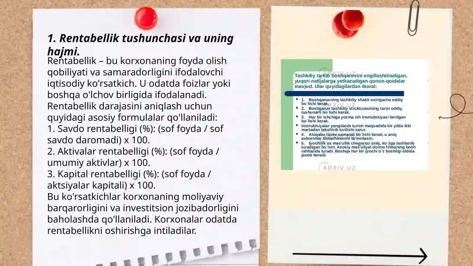 Rentabellik va uni oshirish yo'llari 3