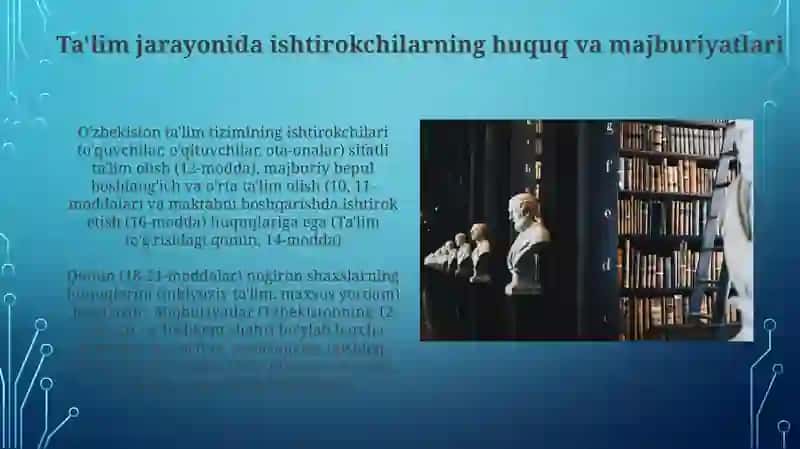 Oʻzbekiston Respublikasi taʼlim toʻgʻrisidagi qonuni 3