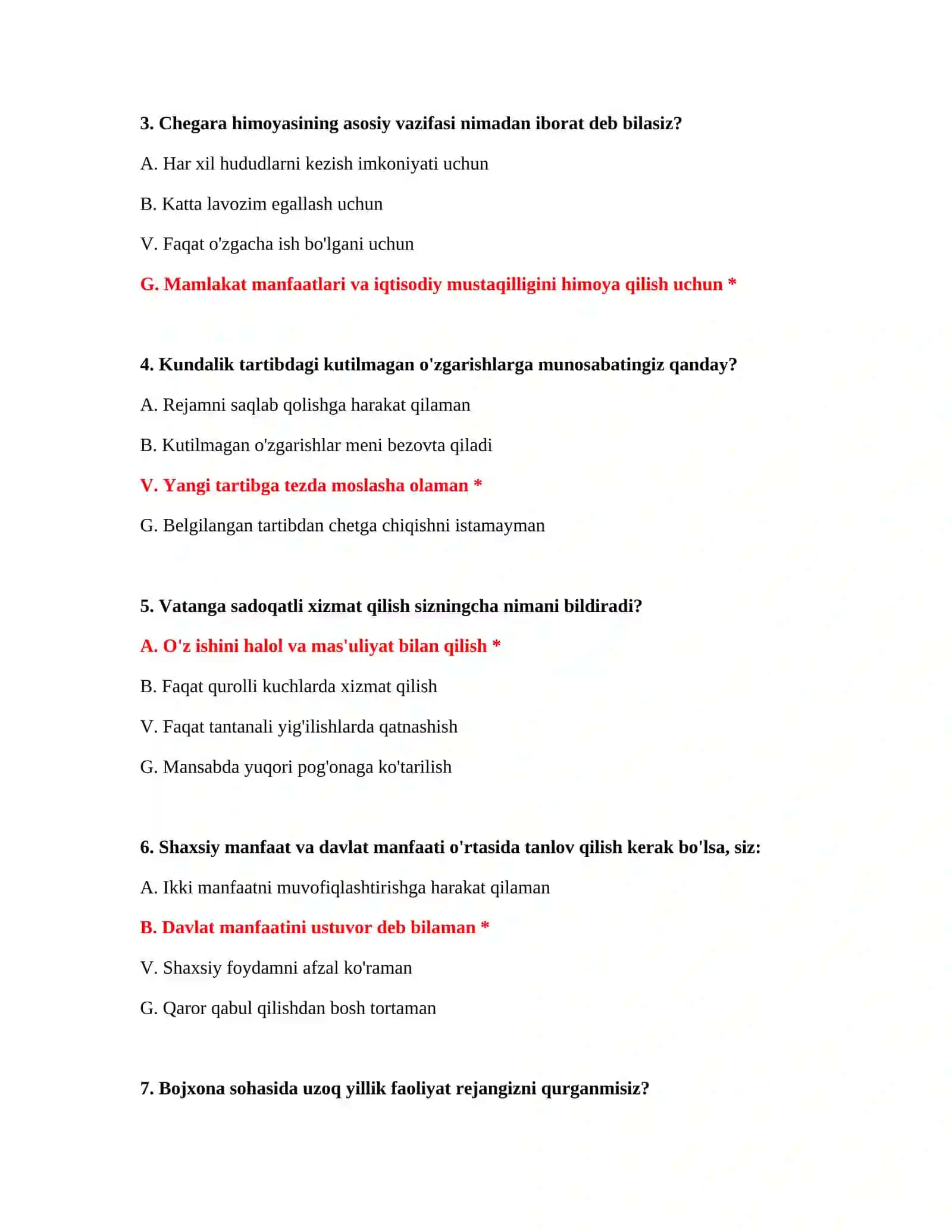 PSIXOLOGIK TEST SAVOLLARI 3