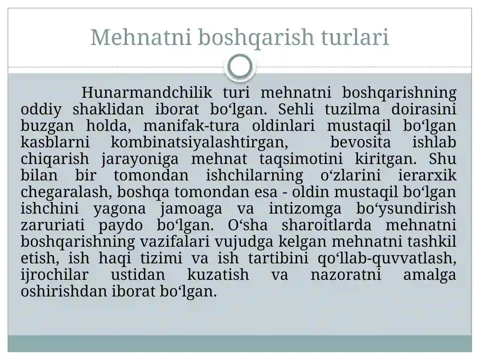 MEHNATNI BOSHQARISH USULLARI 3