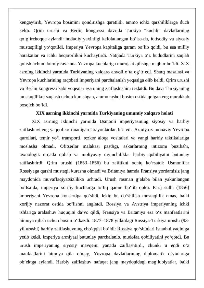 Turkiyaning XIX asrning ikkinchi yarmida xalqaro ahvoli 3