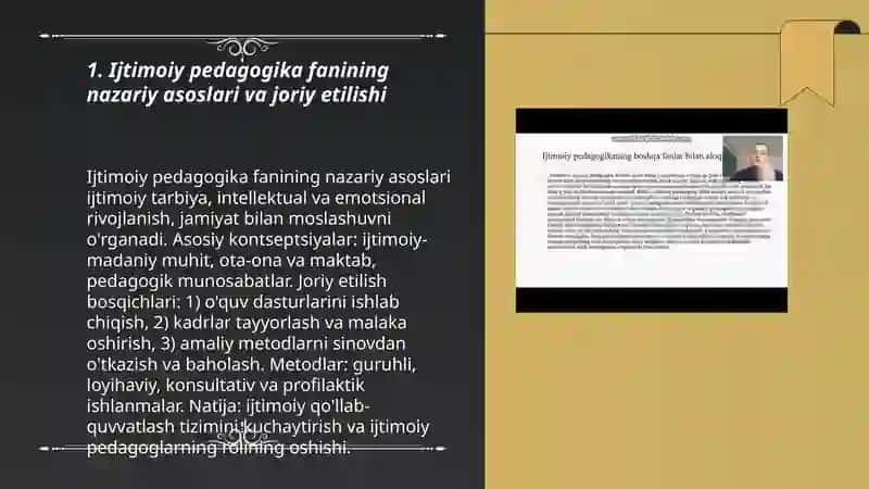 Ijtimoiy pedagogika fanining joriy etilishi 3
