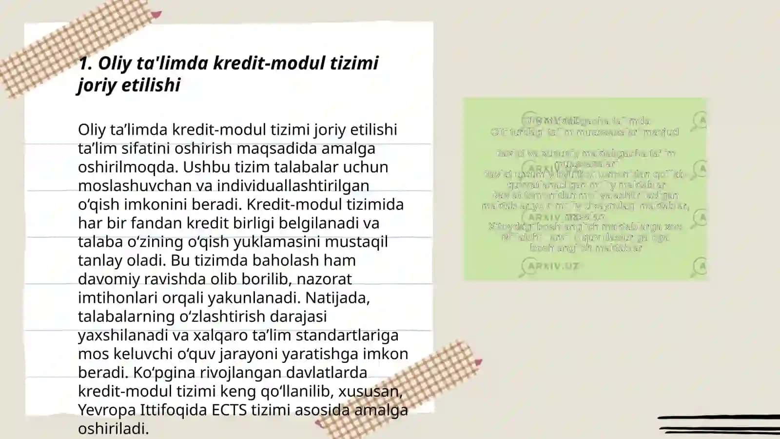 Oliy ta'lim tizimidagi o'zgarishlar, islohotlar 3