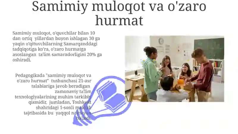 Pedagogikada "Samimiy Muloqot va O'zaro Hurmat" Tushunchasi 3
