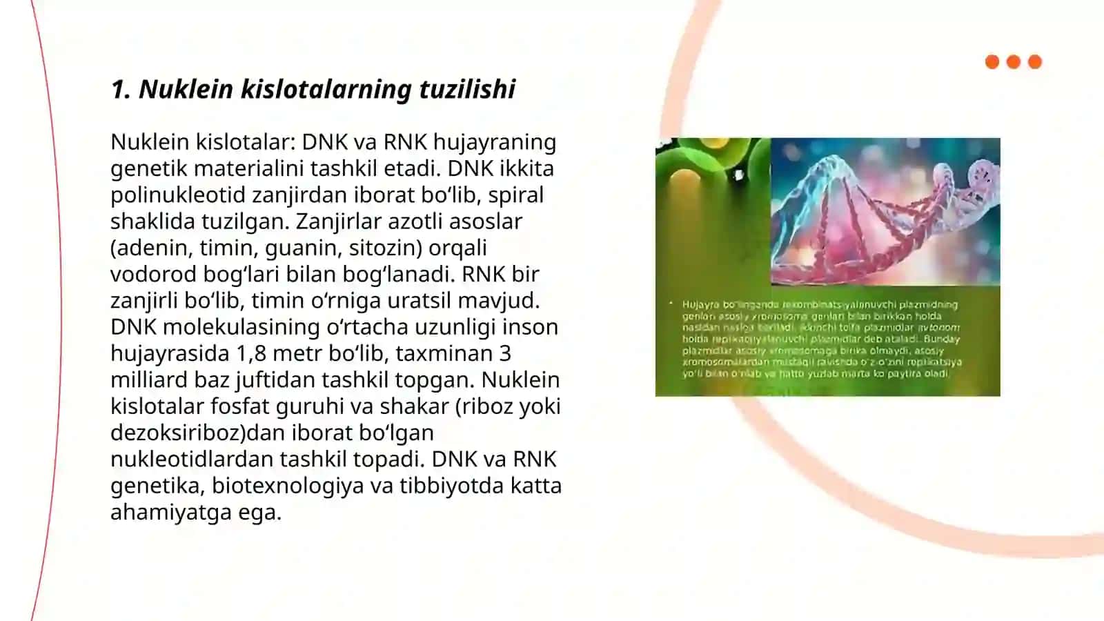 Tiriklikning molekulyar asoslari 3