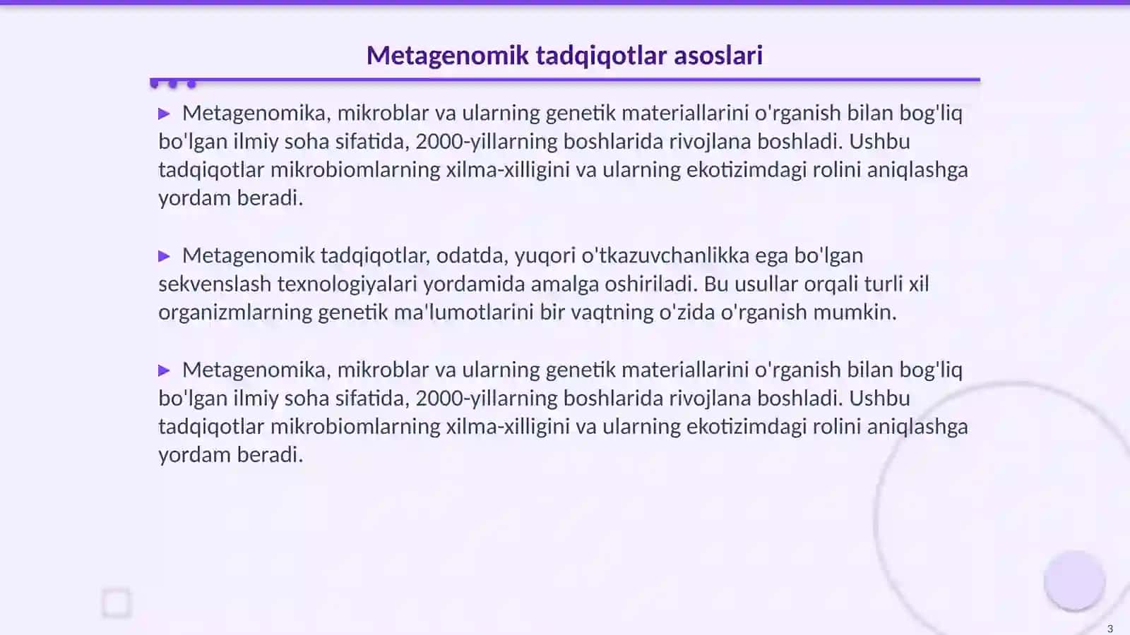 Metagenomik tadqiqotlar 3