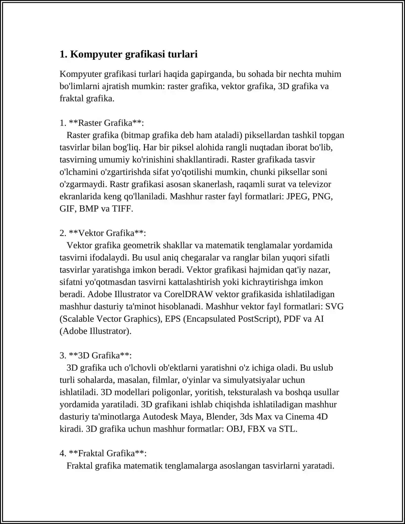 KOMPYUTER GRAFIKASINING DASTURIY TA'MINOTI 3