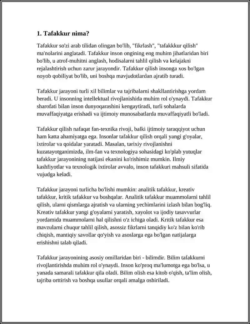 TAFAKKUR HAQIDA TUSHUNCHA 3