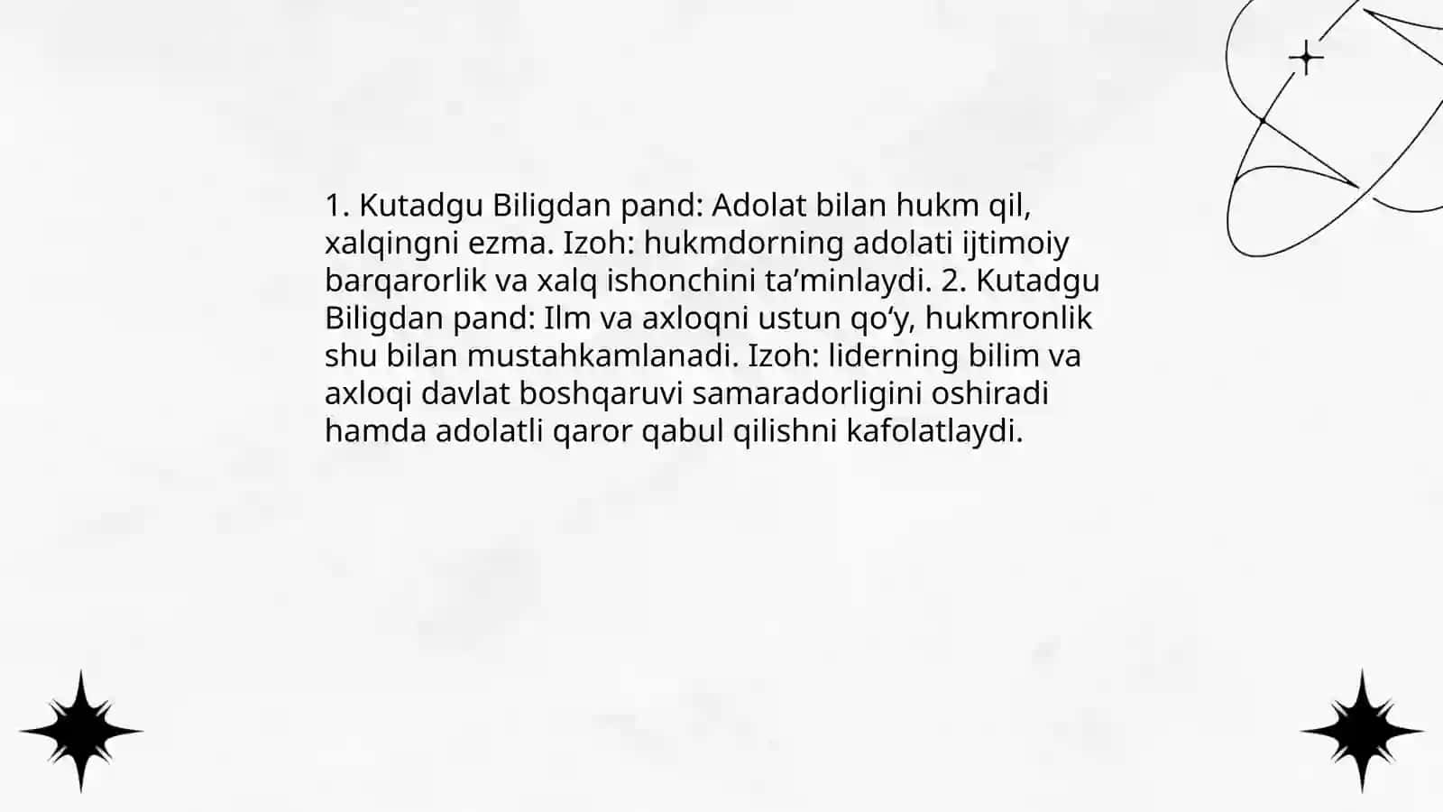Kutadgu Biligdan pand 3