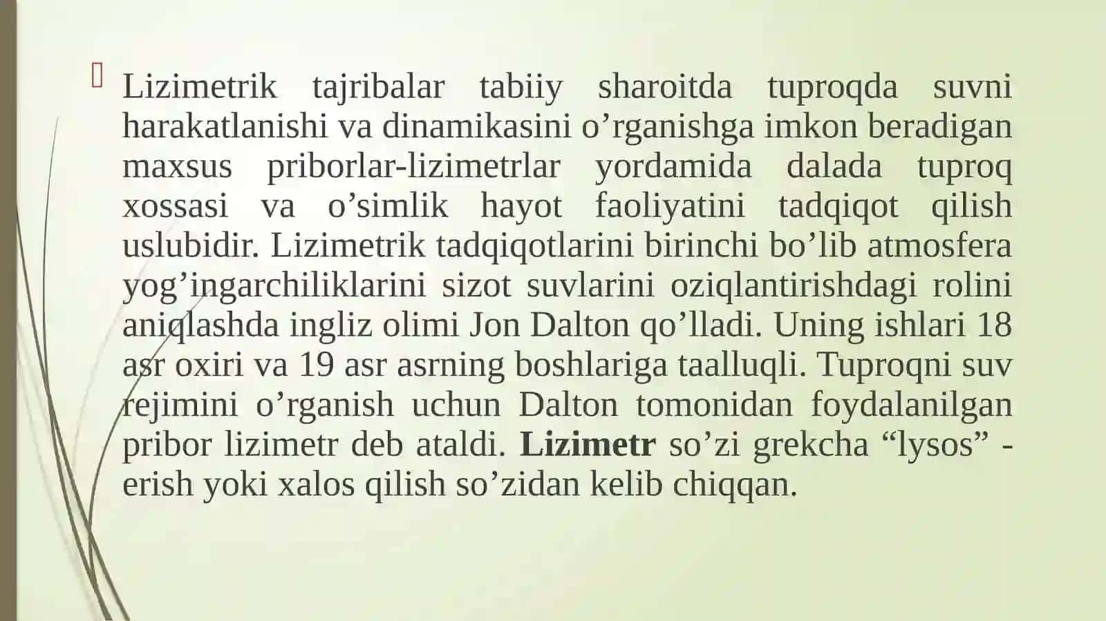 Lizimetrik tajribalar usuli 3