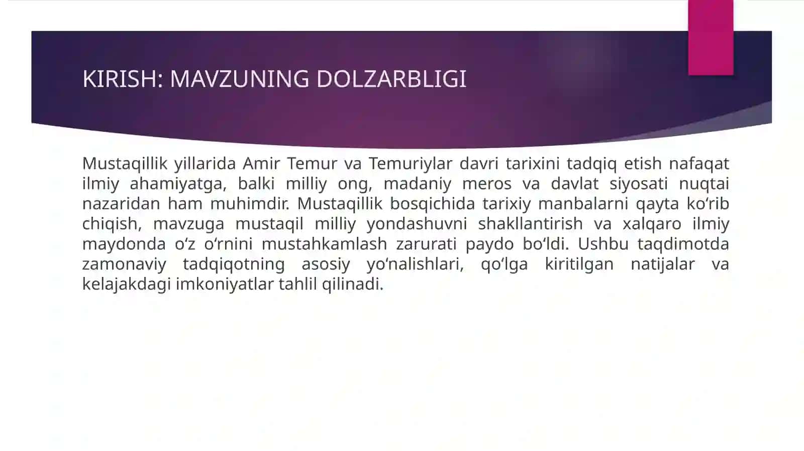 Mustaqillik yillarida Amir Temur va Temuriylar davri tarixining tadqiq etilishi 3