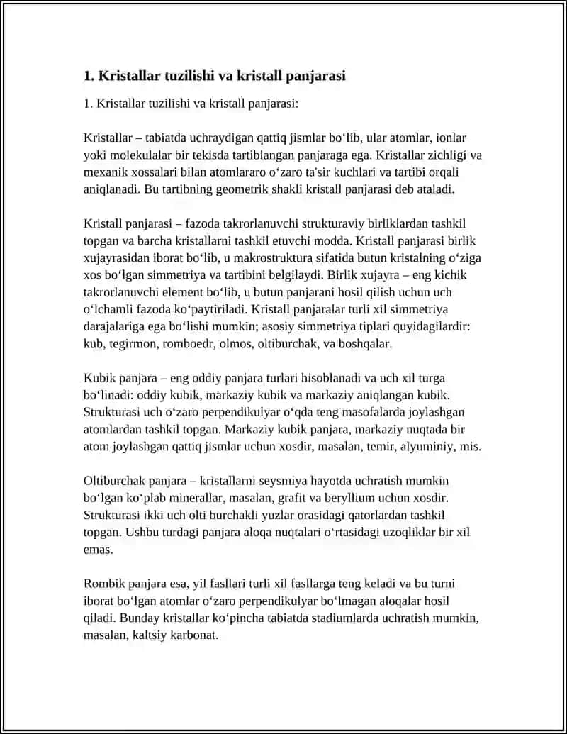 KRISTALLAR HAQIDA 3