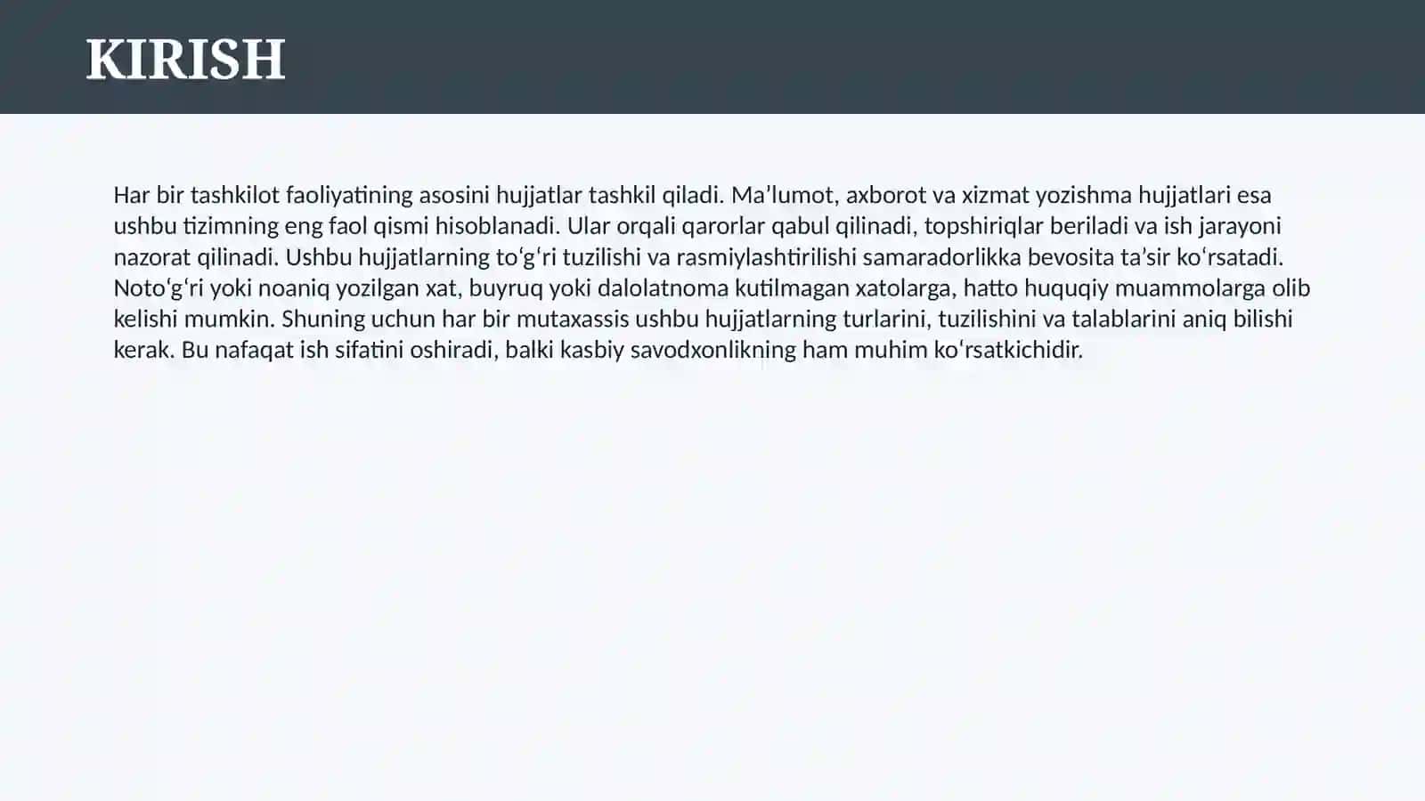 MA`LUMOT AXBOROT VA XIZMAT YOZISHMA HUJJATLARI 3