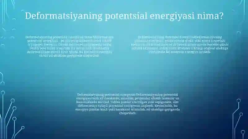 Deformatsiyaning Potensial Energiyasi 3