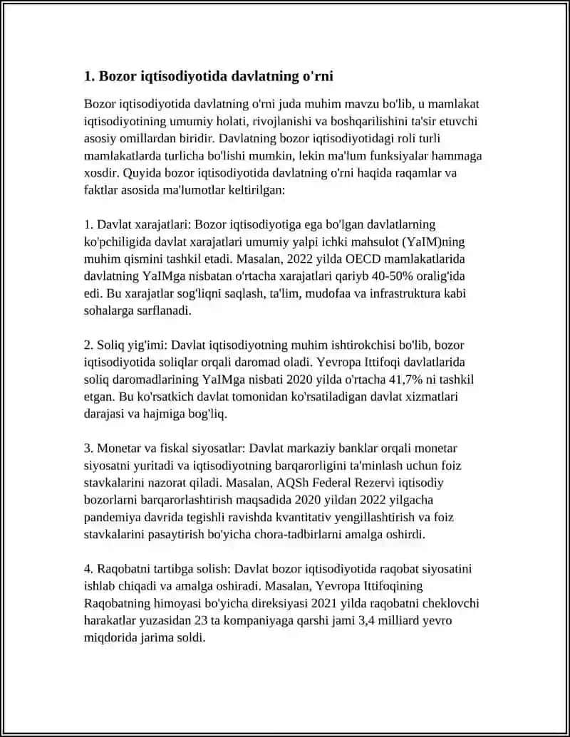 BOZOR IQTISODIYOTINI TARTIBGA SOLISHDA DAVLATNING ROLI 3