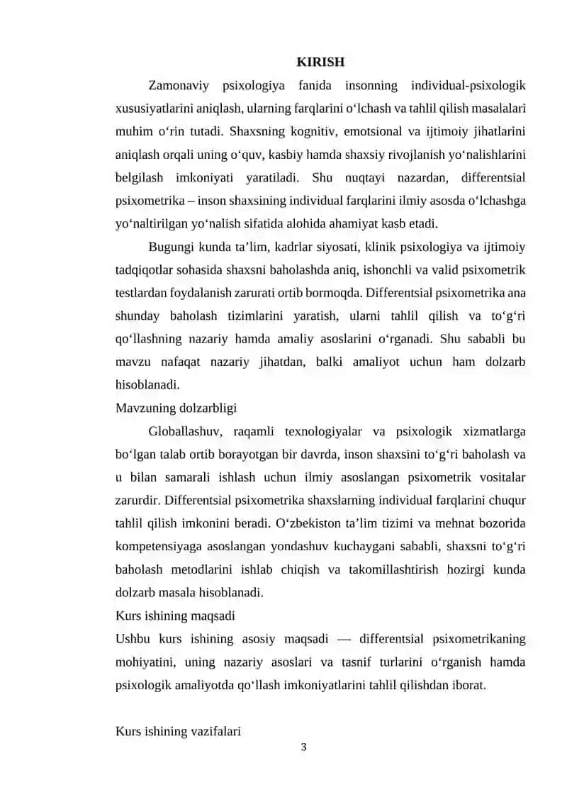 DIFFERENTSIAL PSIXOMETRIKANING NAZARIY ASOSLARI 3