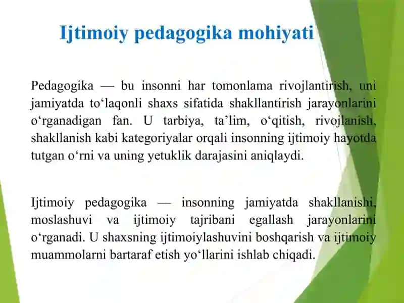 Pedagogika va ijtimoiy pedagogika kategoriyalari 3