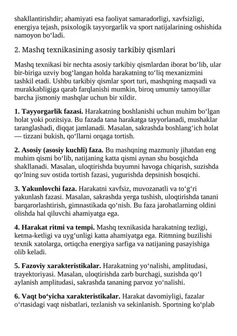 Jismoniy mashq texnikasi 3