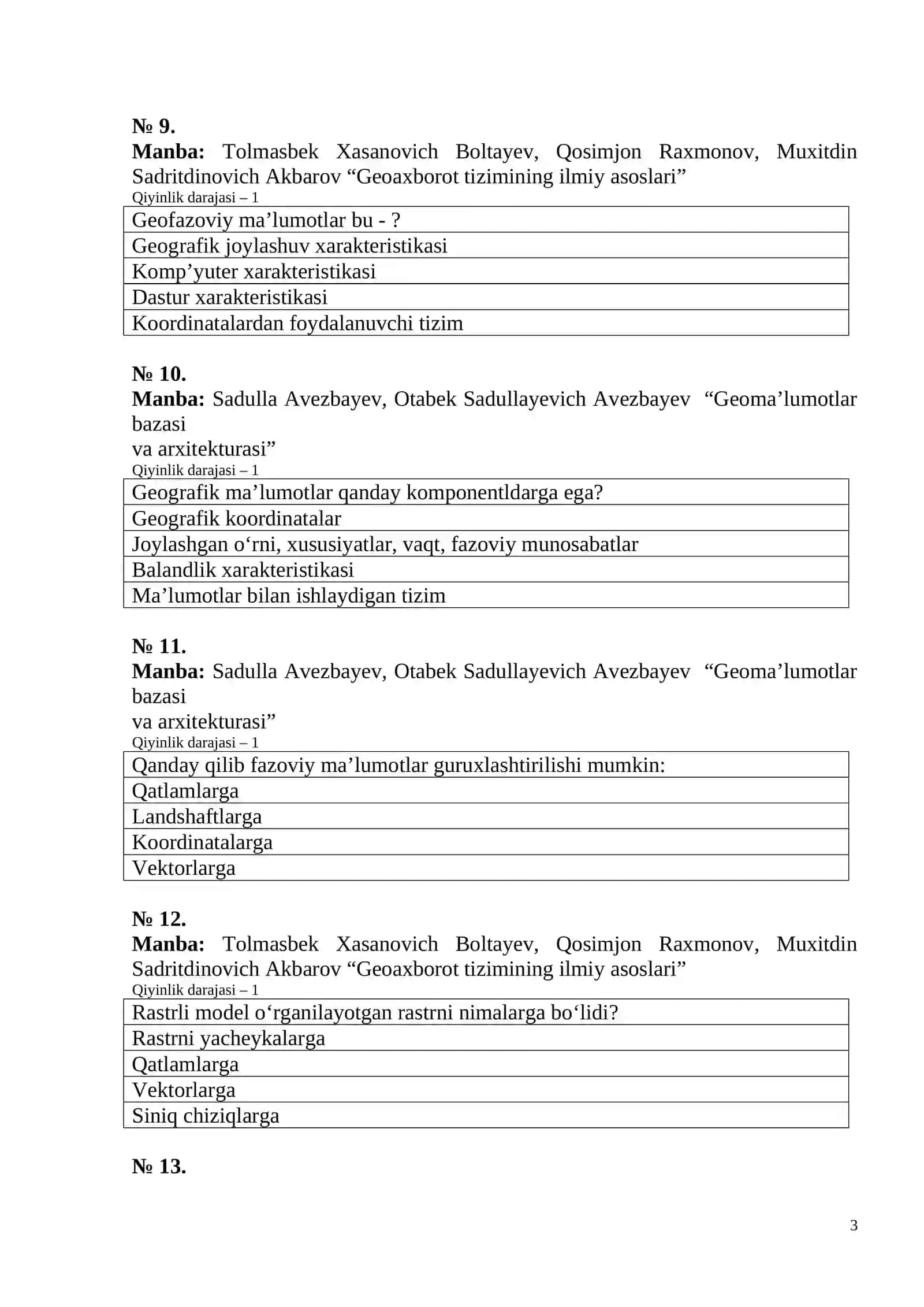 Geoaxborot tizimining ilmiy asoslari 3