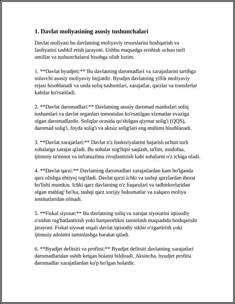 DAVLAT MOLIYASI VA UNI XUSUSIYATLARI 3