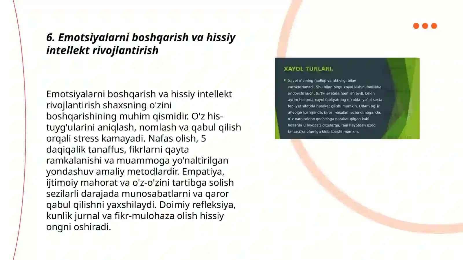 Hayol jarayonlari va hayol turlari 3