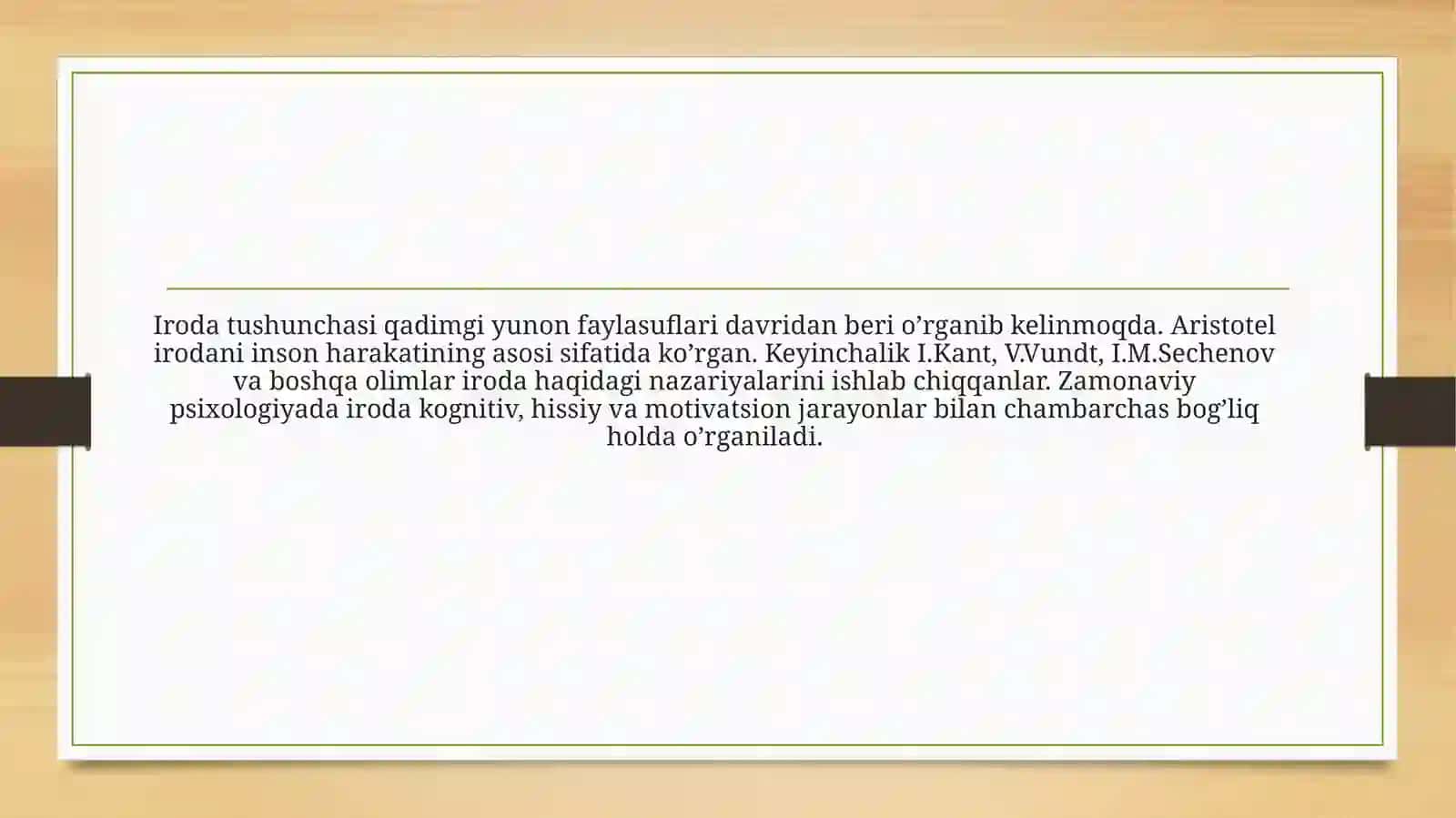 Shaxsning irodaviy sifatlari va irodaning individual xususiyatlari hamda irodani tarbiyalash 3
