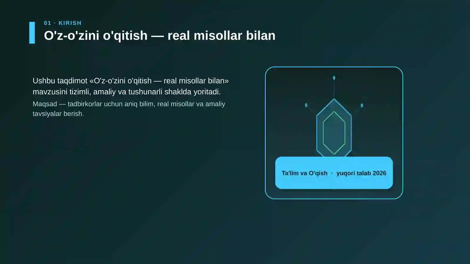 O'z-o'zini o'qitish — real misollar bilan 3