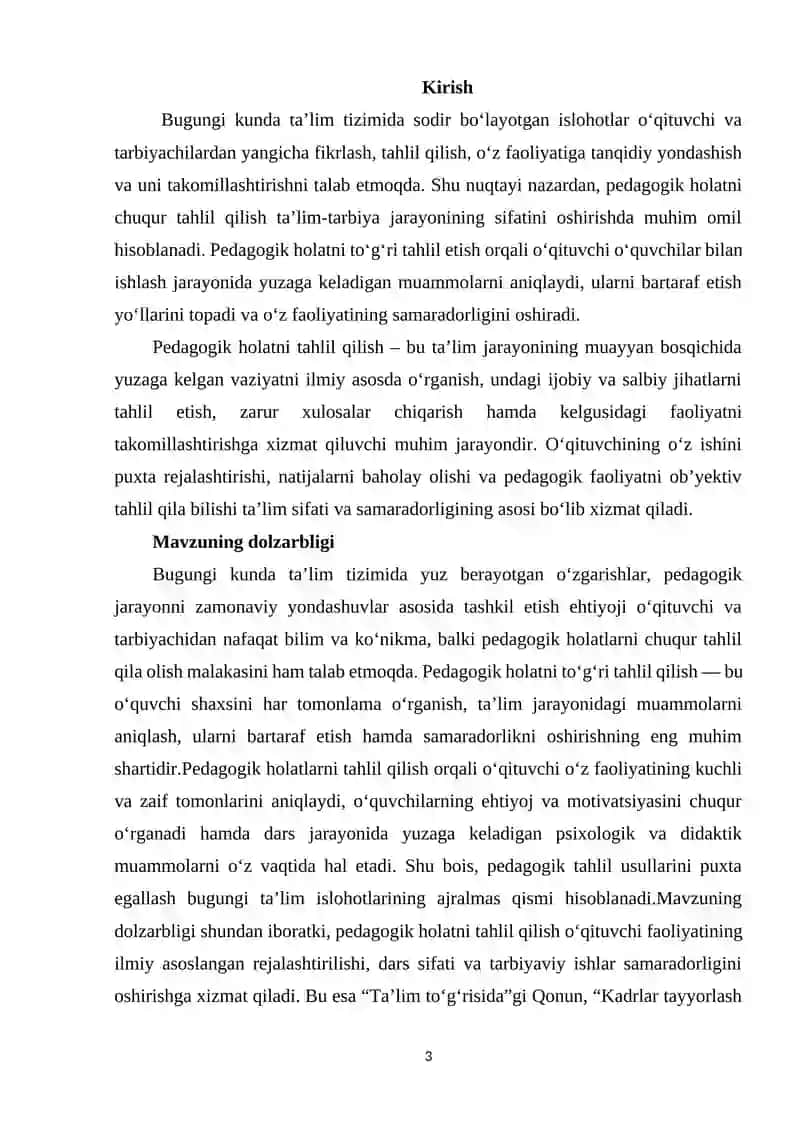 PEDAGOGIK HOLATNI TAHLIL QILISH USULLARI 3