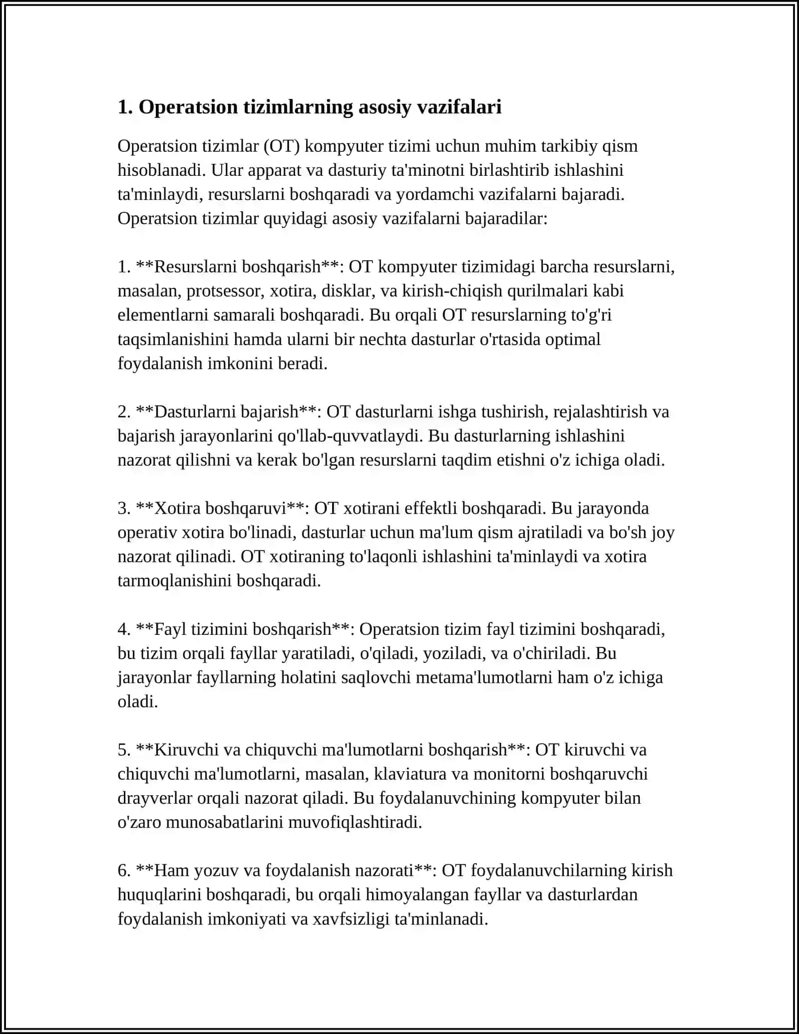 OPERATSION SISTEMALAR HAQIDA MA'LUMOT 3