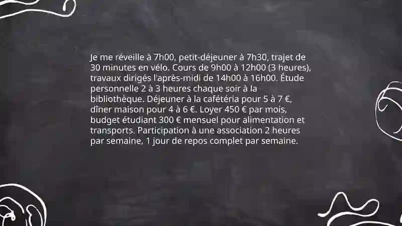 Plan: Ma vie étudiante quotidienne 3
