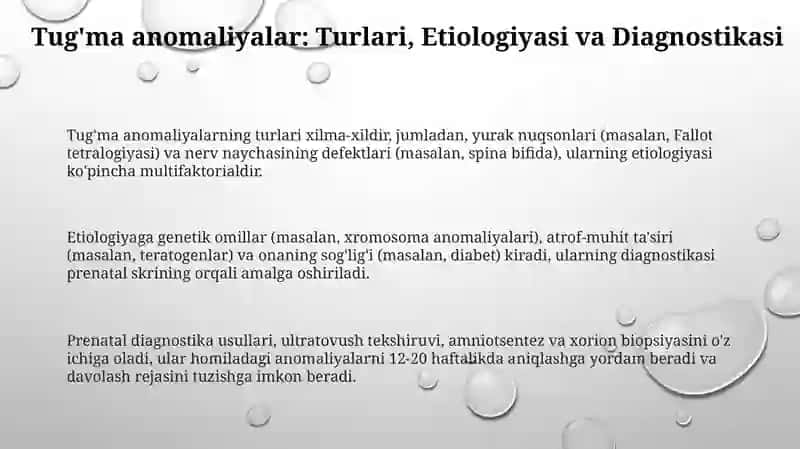 Tug‘ma anomaliyalar. Chala tug‘ilganlardagi buzilishlar 3