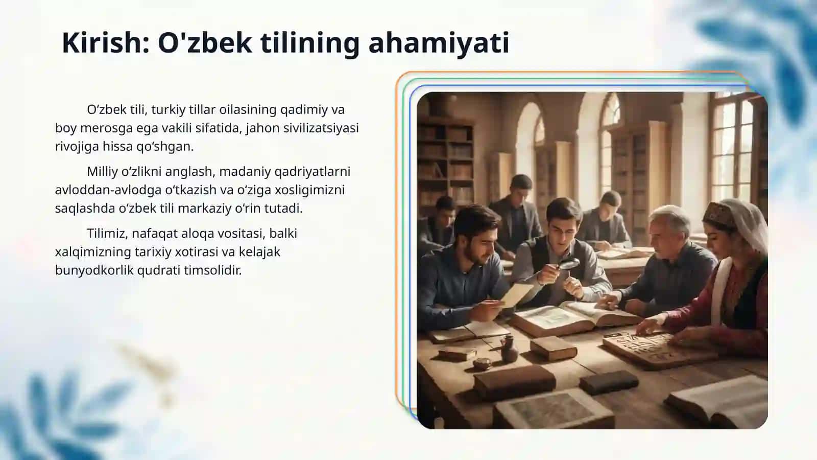 O'zbek tilining tarixi va rivojlanishi 3