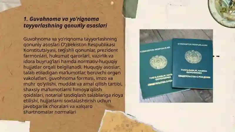 Guvohnoma va yo'riqnomaning tayyorlanish tartibi 3