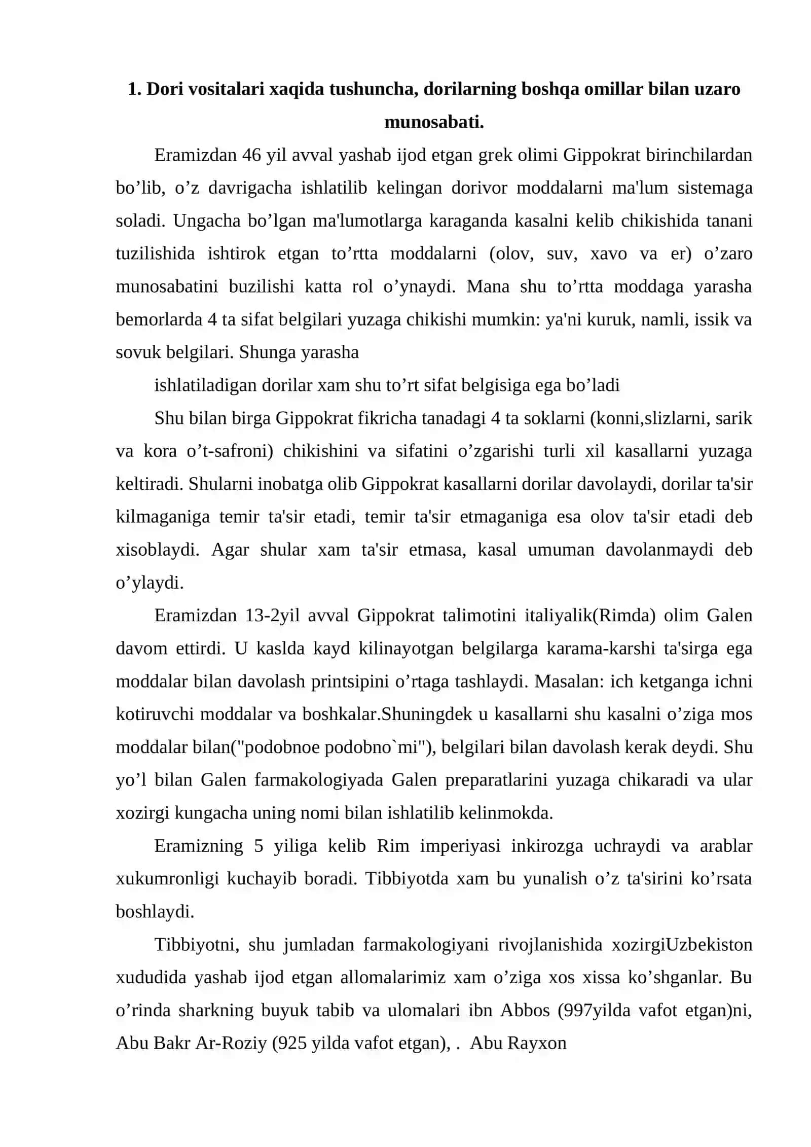 Dori vositalari tarkibi haqida 3