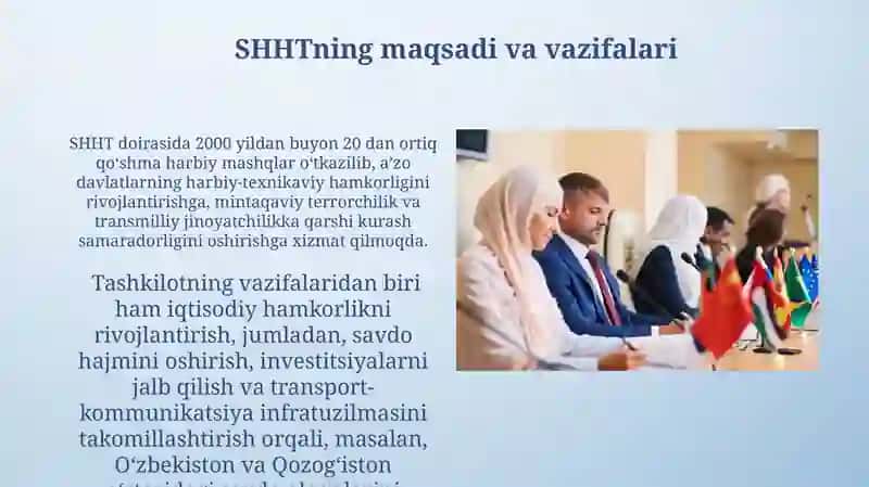 Oʻzbekistonning SHHTdagi roli va ahamiyati 3