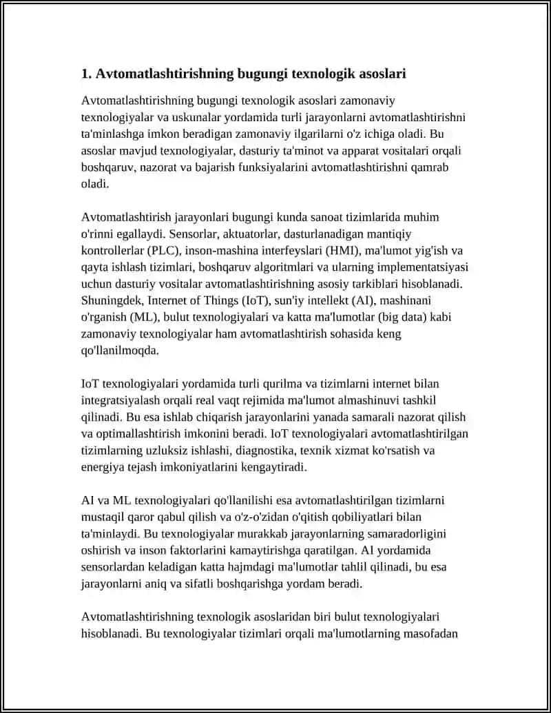 AVTOMATLASHTIRISHNING BUGUNGI HOLATI HAQIDAGI TUSHUNCHA 3