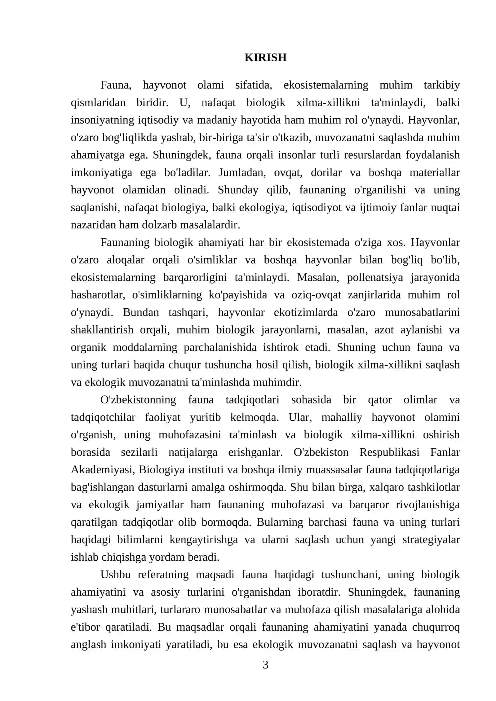 Fauna haqida tushuncha va uning turlari 3