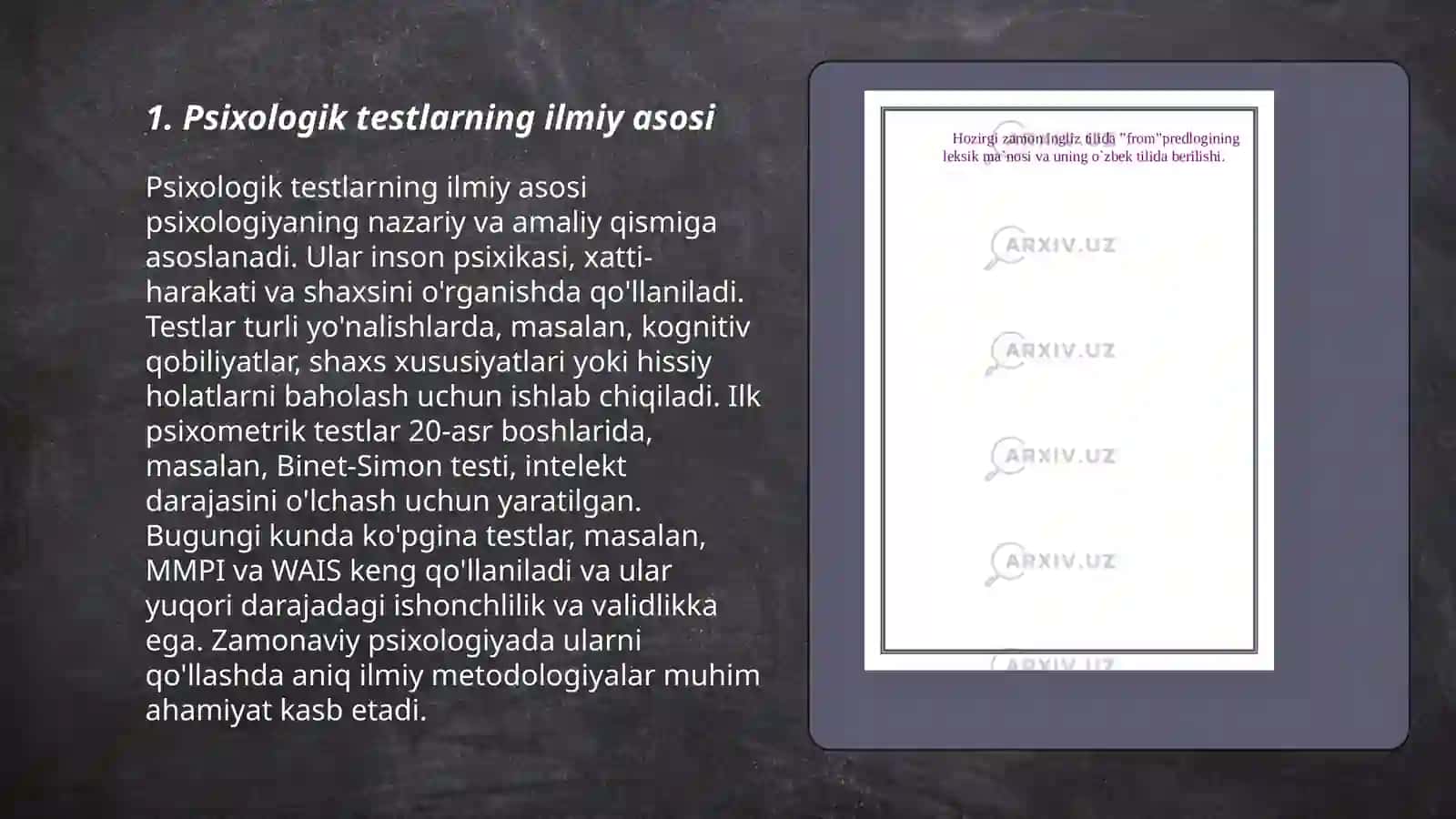 Psixologik testlarning ilmiy asosi 3