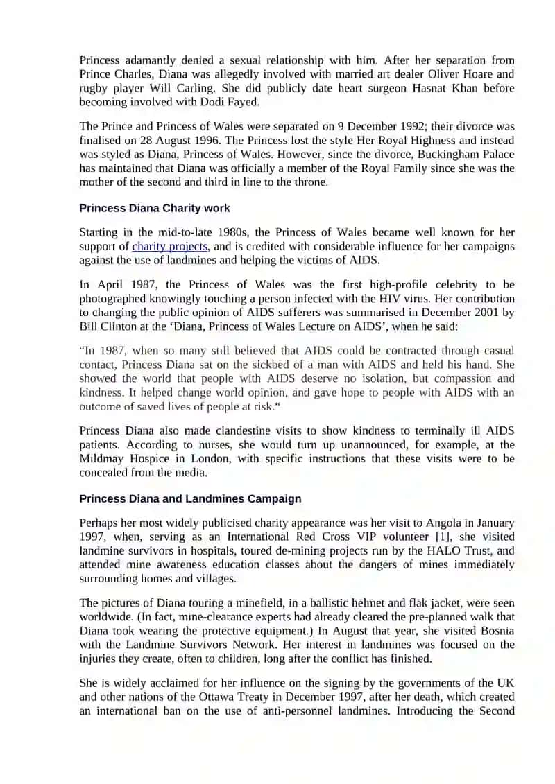 Princess Diana Biography 3