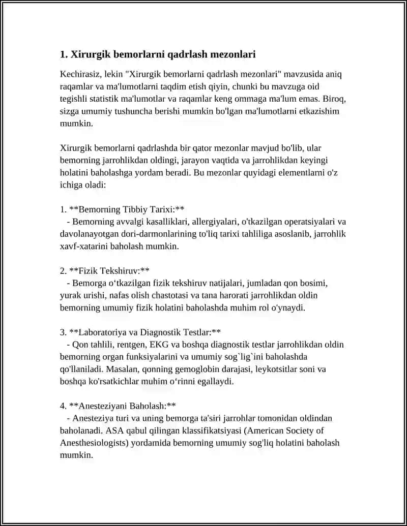 XIRURGIK BEMORLAR KUZATISH VA DAVOLASH MUOLAJALARI 3
