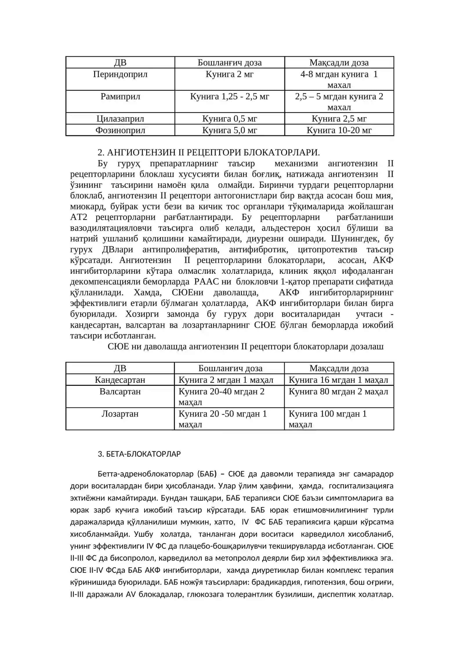 Сурункали юрак етишмовчилиги (СЮЕ) 3