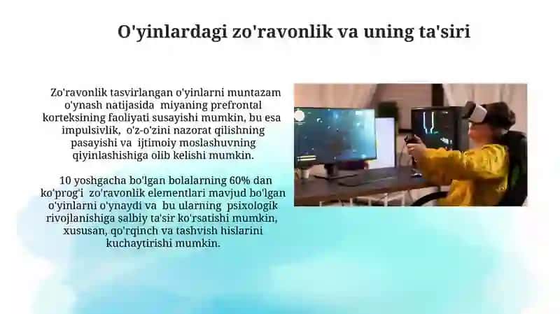 Kompyuter oʻyinlari - manqurtlik vositasi 3