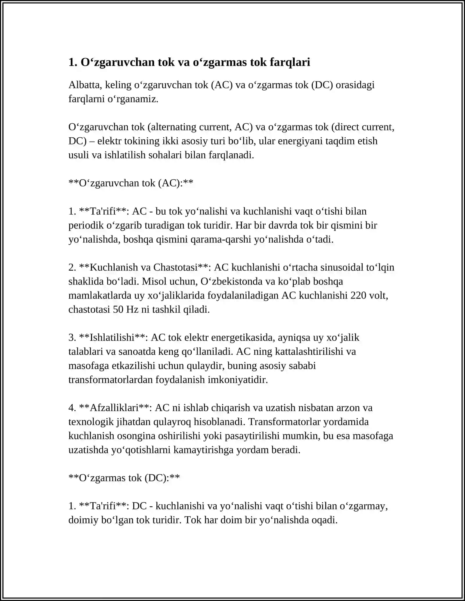 OʻZGARMAS TOK DVIGATELLARI 3