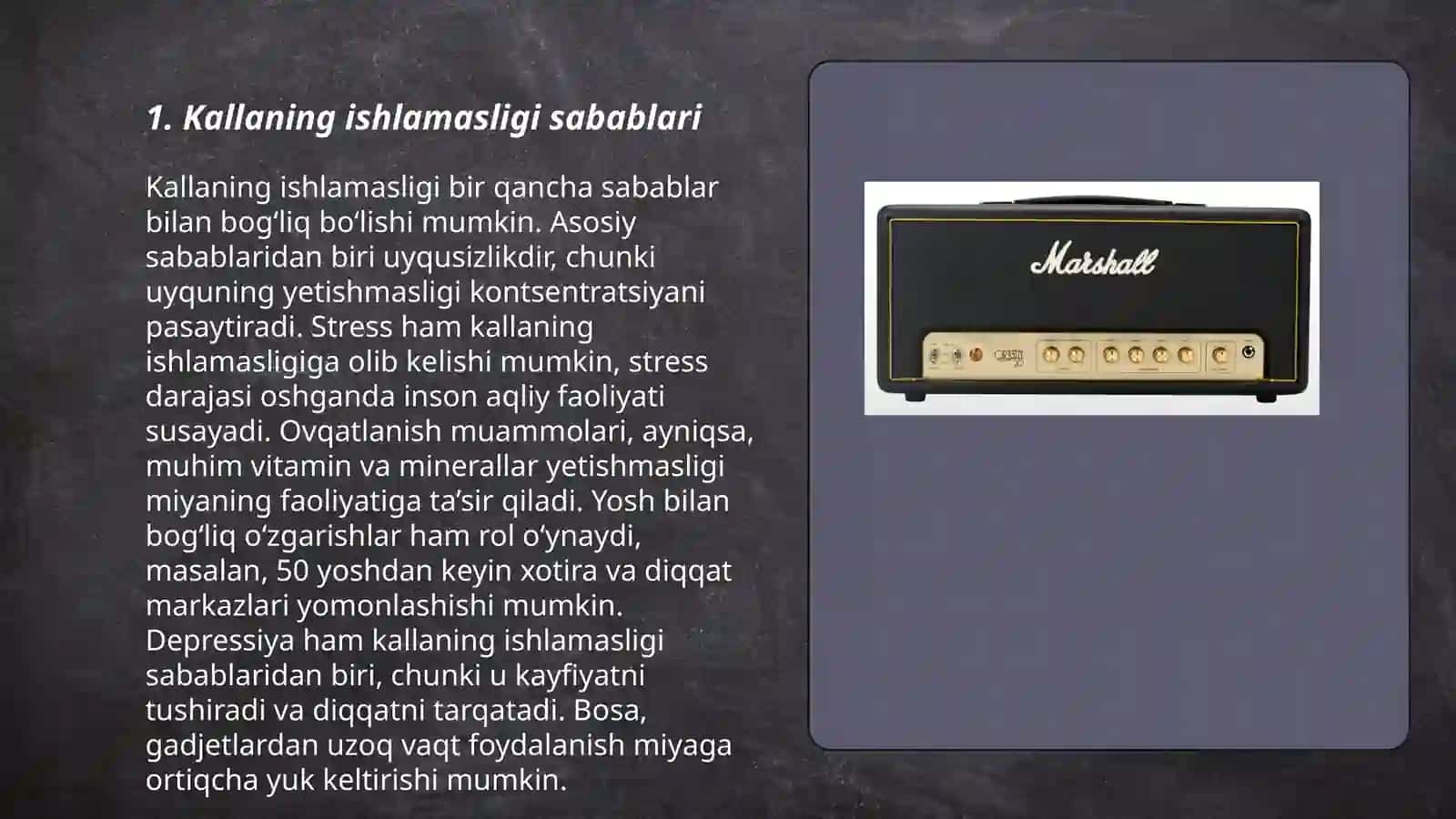 Kallaning ishlamasligi haqida 3